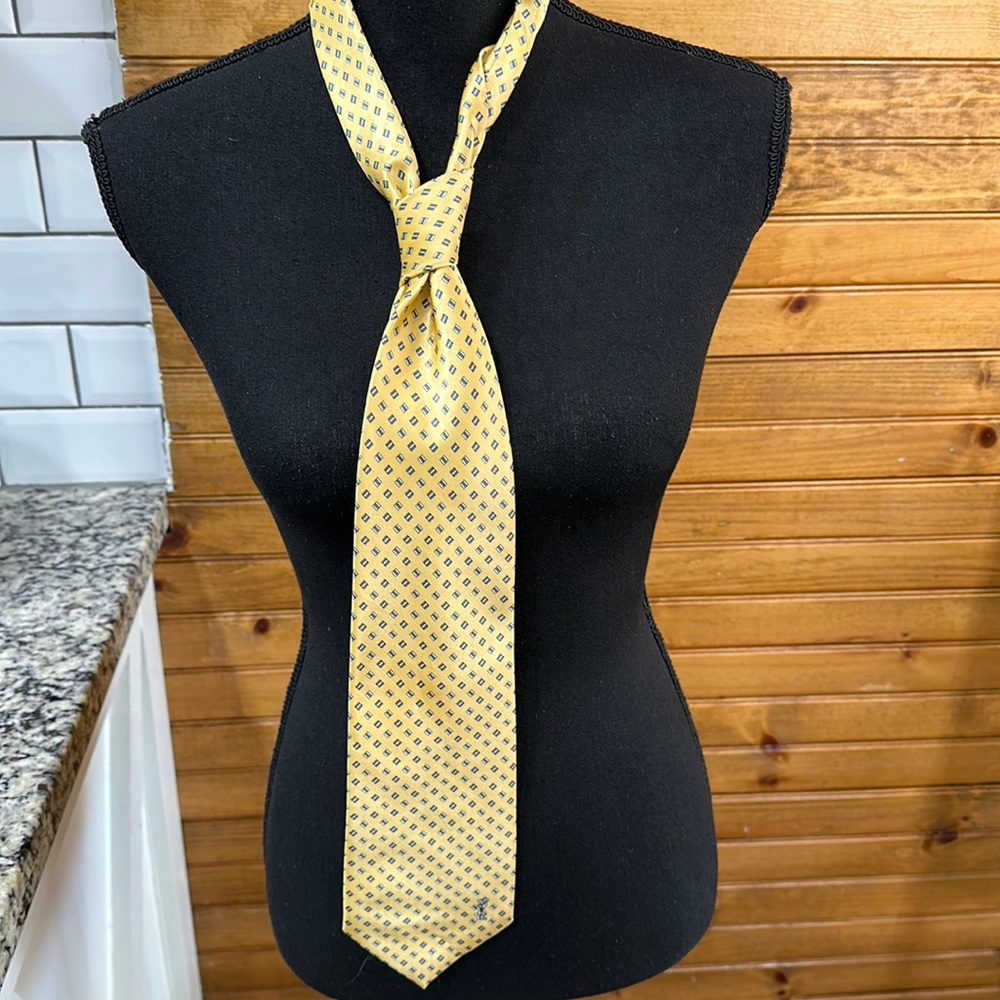 Yves Saint Laurent Yellow Silk Tie
